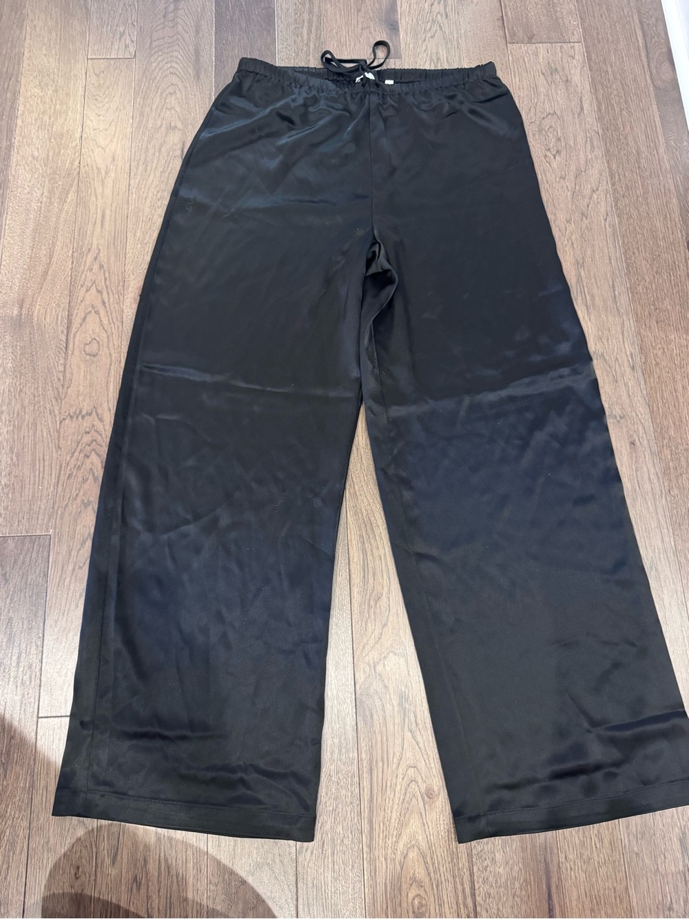 Babaton Aritzia Black Wide-Leg Drawstring Pants